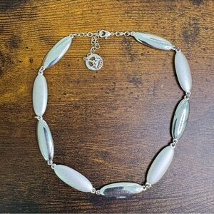 Crown TRIFARI Silver Oval Link Necklace 18 Inch